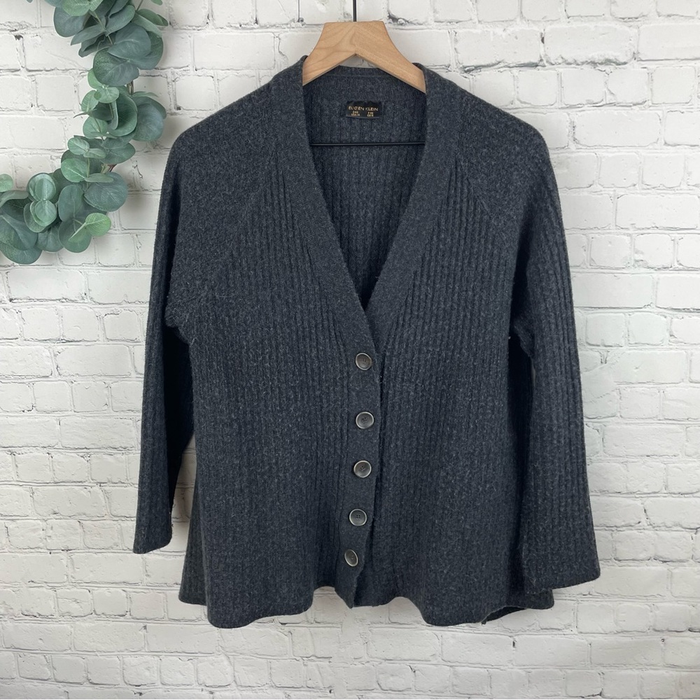 EUGEN KLEIN Merino Wool Button Up Cardigan Sweater Size 14